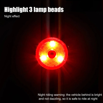 đèn xe đạp - Đèn led 3 bóng gắn đuôi xe đạp,dùng pin sạc, chống thấm nước, nhỏ gọn, thời trang - Hàng chính hãng