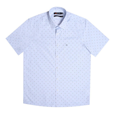 Áo sơ mi nam KHATOCO ngắn tay họa tiết A1MN498T2-CNIN618-2609-N