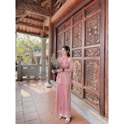 Đồ Lam Đi Chùa Ngọc Bội Cổ Tàu Mịn Mát