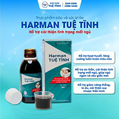 Siro An Thần Ngủ Ngon Harman Tuệ Tĩnh - Hỗ trợ giảm mất ngủ, giúp dễ ngủ và ngủ ngon sâu giấc