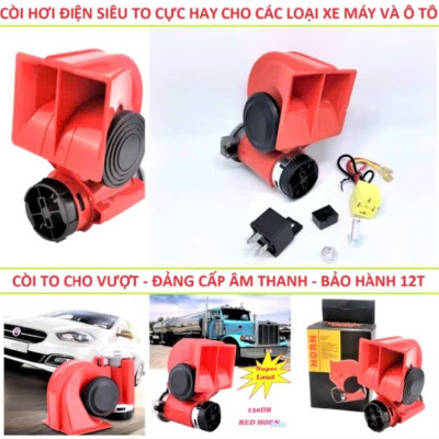 Kèn hơi điện cho xe máy ôtô 12V âm thanh cực lớn 