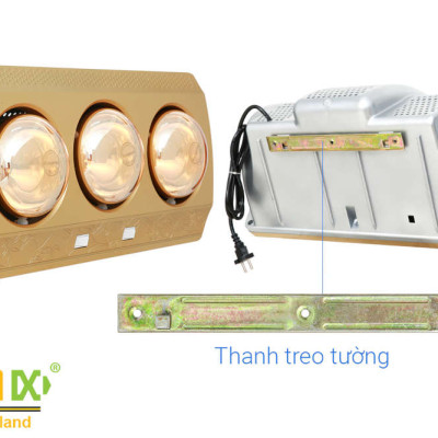 Đèn sưởi nhà tắm Bennix 3 bóng BN-3G - Hàng chính hãng