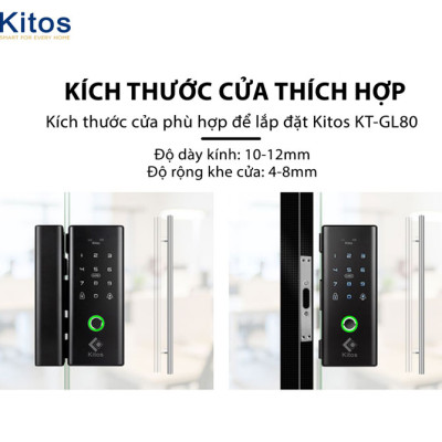Khóa thông minh cho cửa kính Kitos KT-GL80