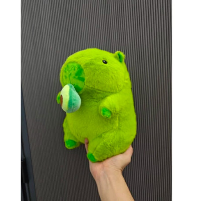 Thú nhồi bông capybara ăn bơ cute - Size từ 30cm đến 50cm - Quà tặng chuột lang nước xanh bơ êm mịn.