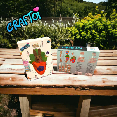 KIM NHỰA Bộ Thủ Công Trẻ Tự Làm Thú Bông 5+ Bunny Babbitty Rabbitty Craftoi Felt Sewing DIY toy with safety needle