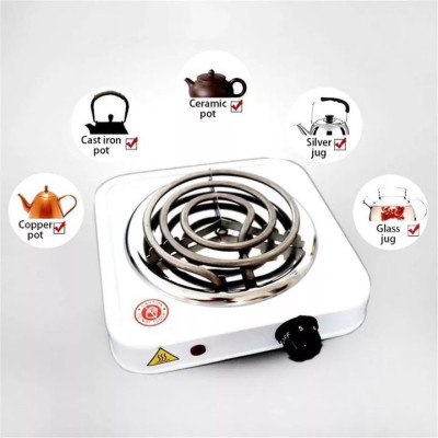 Bếp điện mini làm nóng pha cafe Hot Plate 100W, Bếp hơ lá trầu cho bé, nấu đa năng tiện lợi
