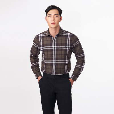 Áo sơ mi dạ dài tay nam May 10 dáng Regularfit mã 010122406 11