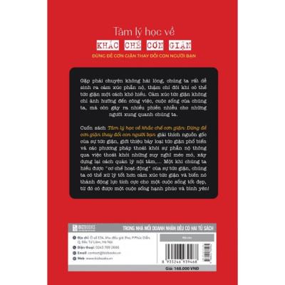 Sách - Tâm Lý Học Về Khắc Chế Cơn Giận - Đừng Để Cơn Giận Thay Đổi Con Người Bạn