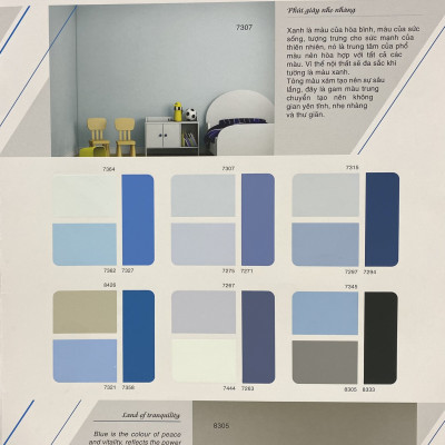 Sơn phào chỉ trong và ngoài nhà Toa 4 Seasons Tropic Shield màu xanh B- 7592_1L