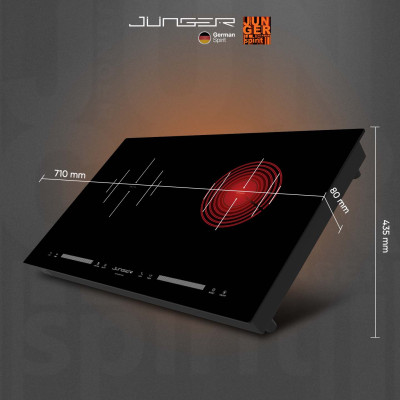Bếp đôi điện từ hồng ngoại Junger CEJ-204-IF 4200W Không kén nồi Hàng Chính Hãng Bảo Hành 36 Tháng