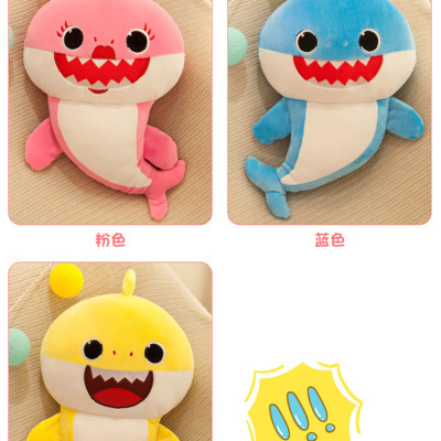 Gấu Bông Baby Shark - Cá Mập thú nhồi bông vải co dãn cao cấp size 30cm