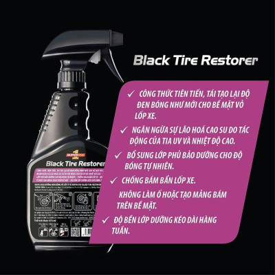 Dung Dịch Dưỡng Đen Bóng Vỏ Lốp Ô Tô SUPERONE Black Tire Restorer - Exterior SOUTHWALL A203