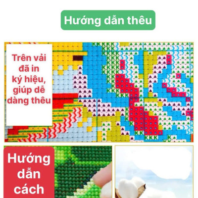 Tranh chữ thập, tranh thêu kín cô gái chibi DX1075