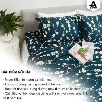 Mền Chần  Microfiber - Lông Vũ Nhân Tạo Mềm Mại Mirco Silk Cao Cấp White Sakura A2Z Home