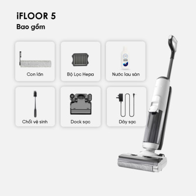 Máy Hút Bụi Lau Sàn Khô Ướt Tineco iFloor 5 Tự Vệ Sinh - Hàng Chính Hãng