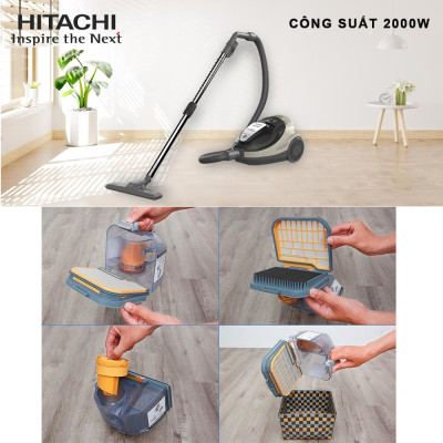 Máy hút bụi dạng hộp Hitachi CV-SF20 24CV-LBR công suất 2000W, xuất xứ Thái Lan - hàng chính hãng