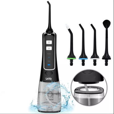 Máy Tăm Nước Sạc Pin LAICA PC4003 - ITALY - 3 Chế Độ - 4 Đầu Phụ - Sạc Pin