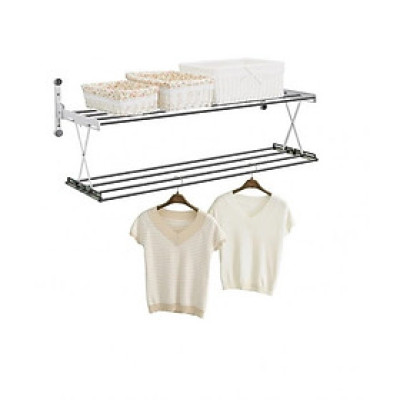 Giá treo và để đồ 2 tầng Inox gấp gọn Wellex RH2060 Hàn Quốc Hàng Chính Hãng