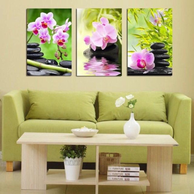 Tranh treo tường,Bộ 3 tranh canvas trang trí quán SPA 40*60 không khung