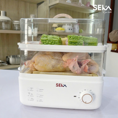 Nồi Hấp Điện 2 Tầng Đa Năng 6in1 Seka SK6610 (SK2088) Model 2024 - Nồi Hấp Hẹn Giờ - Dung Tích 10L - Hàng Chính Hãng