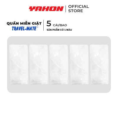 Combo Bao Quần Lót Miễn Giặt Tiện Lợi TRAVEL-MATE Nam, 5 Cái/Bao