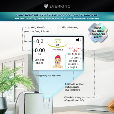 Máy Lọc Nước Điện Giải iON Kiềm EVERKING EKDeluxePlus-117  - Hàng Chính Hãng