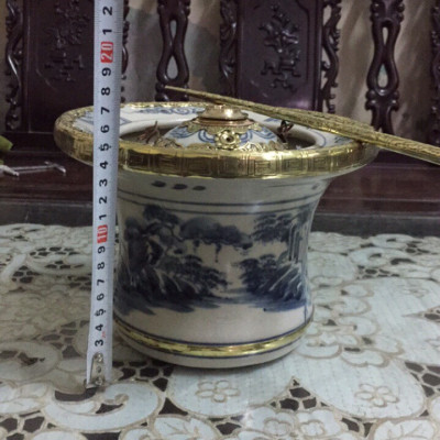 Điếu bát men rạn cổ gốm sứ Gia Hưng Bát Tràng