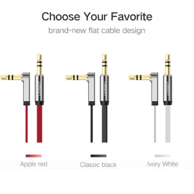 Ugreen UG10599AV119TK 2M màu Đen Cáp âm thanh 2 đầu 3.5mm dương đầu vuông góc mạ vàng - HÀNG CHÍNH HÃNG