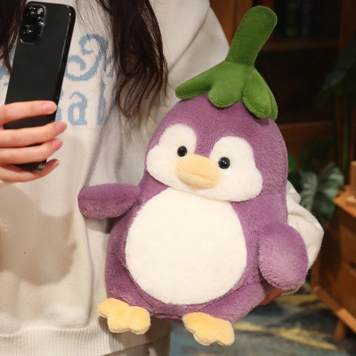 Thú nhồi bông chim cánh cụt cà tím đáng yêu - Size 25cm đến 70cm - Quà tặng gấu bông êm mịn cho bé.