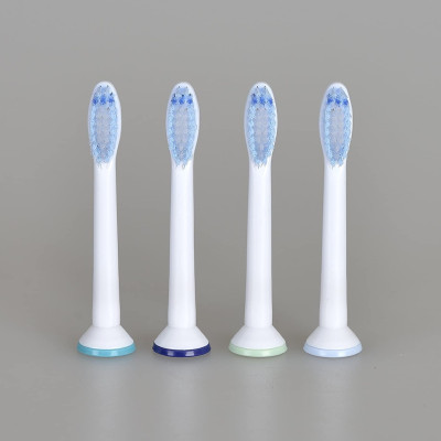 Bộ 4 đầu bàn chải đánh răng điện HX-6054 cho máy Philips Sonicare cho răng nhạy cảm HX3, HX6, HX7, HX8, HX9, R, FlexCare +, FlexCare, HealthyWhite, HydroClean, EasyClean, DiamondClean