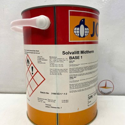 Sơn chịu nhiệt Jotun Solvalitt Midtherm (260°C) Base 1 màu trắng White 001_ 5L