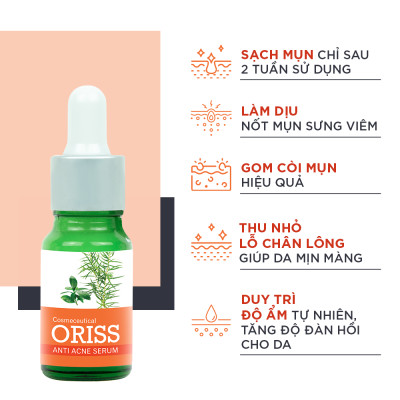 Serum Giảm Mụn Oriss Tinh Chất Tràm Trà Hỗ Trợ Mờ Thâm Sạch Mụn 10g
