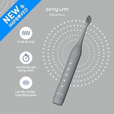 Bàn Chải Điện Zenyum Sonic MỚI 2.0 Màu Xám- Công Nghệ Singapore