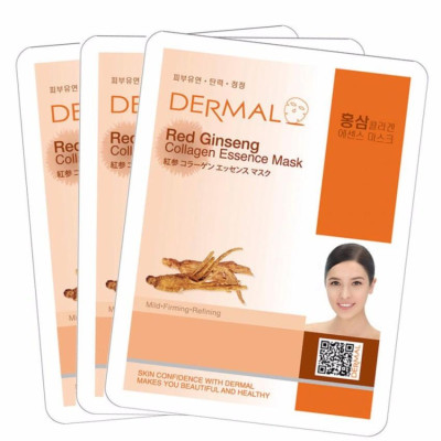 [ Mua 10 tặng 2 ] Mặt nạ dưỡng da Dermal tinh chất hồng sâm và collagen 23g