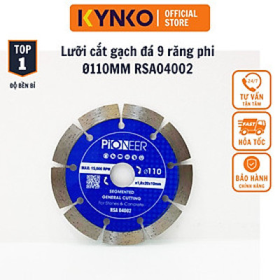 LƯỠI CẮT GẠCH ĐÁ 9 RĂNG PHI Ø 110MM RSA04002 chuyên cắt gạch, đá chất lượng cao chính hãng