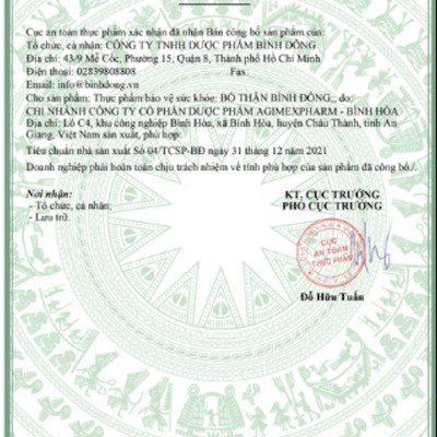 Bổ Thận Bình Đông - Bổ thận, hỗ trợ giảm triệu chứng đau lưng, mỏi gối, tiểu đêm – hộp 60 viên nang