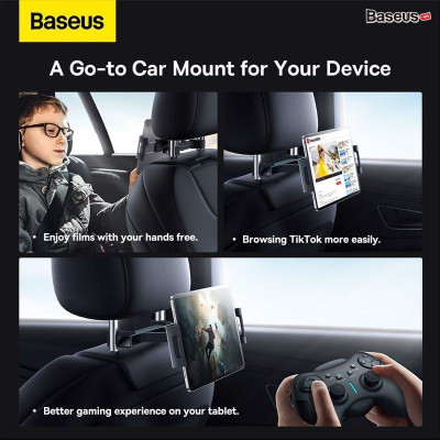 Giá kẹp Baseus JoyRide Pro Series Car Backseat Mount Smartphone/Ipad/Tablet dùng gắn lưng ghế sau ô tô SUTQ- Hàng chính hãng