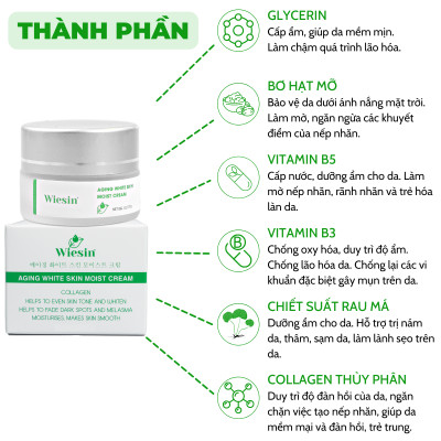 Bộ chăm sóc da mặt dưỡng trắng dưỡng ẩm chuyên sâu Wiesin mini - WS07