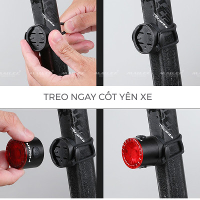 Đèn Đuôi Xe Đạp Thông Minh HJ-078 Chống Nước Cảm Biến Phanh Đi Đêm, sạc Type-C dung lượng 250mAh - Mai Lee