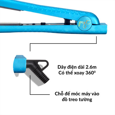 Máy Duỗi Tóc Nhiệt Hồng Ngoại Xa PYT Ceramic Styling Tool (Duỗi Và Uốn 2in1) - Chất Liệu Sứ Bọc Tourmaline - Màu Xanh Ngọc