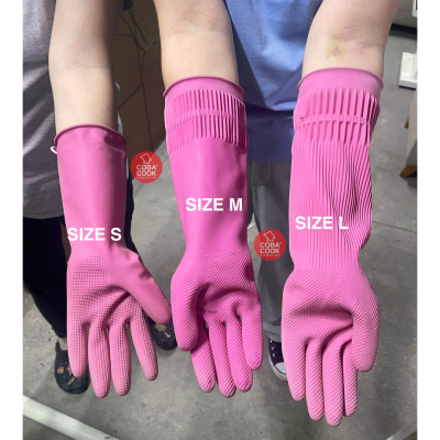 [Mua 3 Tặng 2] Bộ 3 Đôi Găng Tay Cao Su Có Móc Treo Size M 37cm