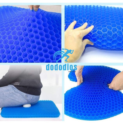 [LOẠI XỊN - Nặng 1kg - Tặng Vỏ] Đệm Ngồi 3D Silicon 2 Lớp Tổ Ong Lót Ghế Thoáng Khí Chống Đau Mỏi Lưng dododios