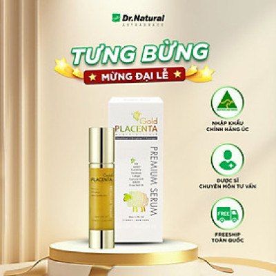 Serum Vàng Nhau Thai Cừu Dr Natural Astragrace Gold Placenta Premium 50ml | Giúp Trắng Da - Cấp Ẩm 24h - Hàng Chính Hãng