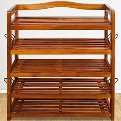 Kệ Giày Dép Móc Sắt 5 Tầng (Vàng)