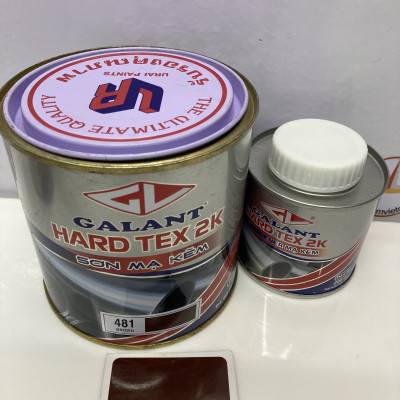 Sơn sắt mạ kẽm không cần lót Hard Tex 2K màu Nâu Brown 481 1L