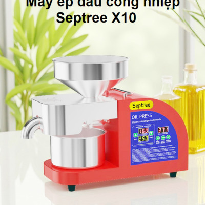 Máy ép dầu ăn thực vật chuyên nghiệp nâng cấp hoàn toàn mới, dùng trong gia đình, nhà hàng, khách sạn. Thương hiệu Mỹ cao cấp Septree - X10. HÀNG CHÍNH HÃNG