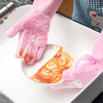 Găng tay rửa chén silicon tạo bọt có gai - Bao tay rửa chén nhà bếp mềm mại , dẻo dai , chịu được nhiệt độ cao và không hại da tay rất tiện lợi  