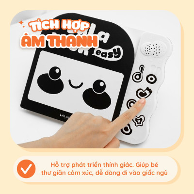 Đồ Chơi Âm Thanh Kèm Thẻ Ziczac Lalalook Kích Thích Thị Giác và Thính Giác Cho Bé Sơ Sinh – Lalala Baby