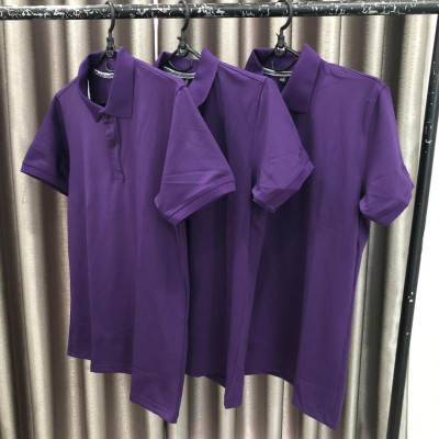 Áo Thun Có Cổ Cá Sấu 4 Chiều Tím Đậm