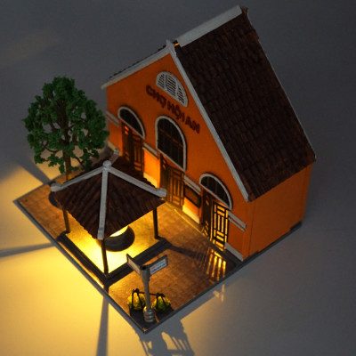 Mô Hình Tự lắp ráp DIY Hội An - HA164-01 CHỢ HỘI AN